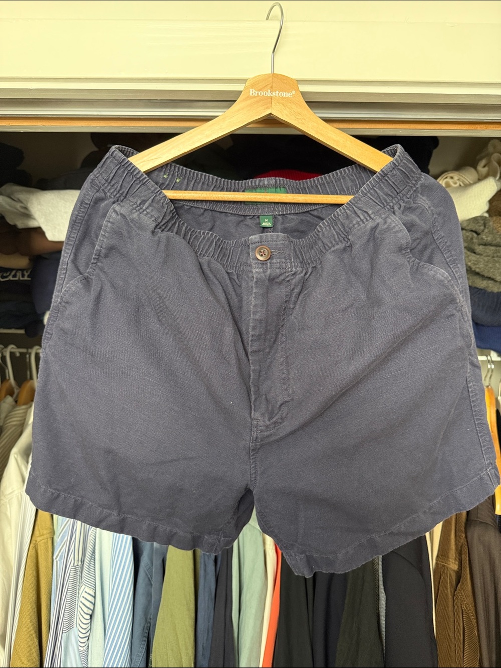 J. Crew Men’s 5.5 Navy Linen Cotton Pier Shorts